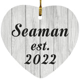 Seaman Established Est. 2022 - Heart Ornament F