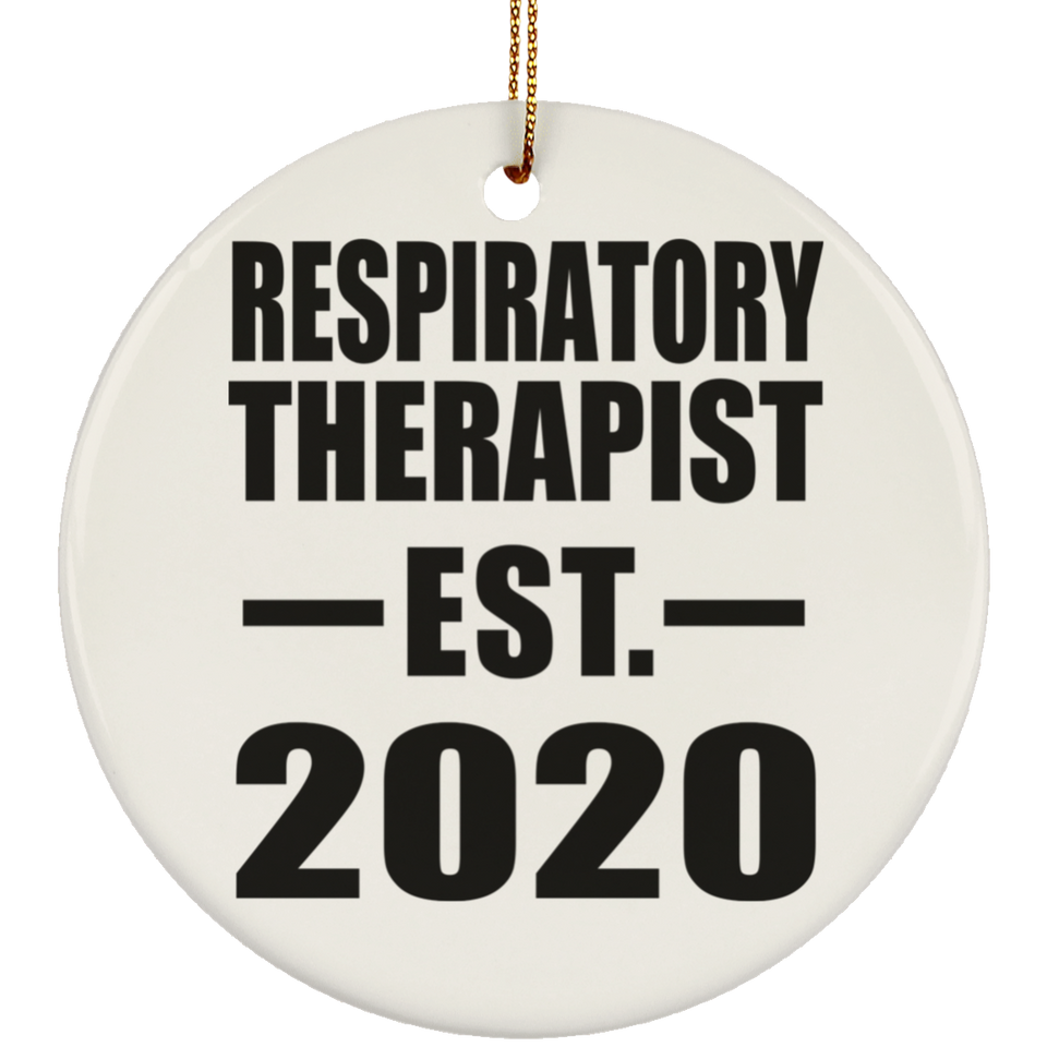 Respiratory Therapist Established EST. 2020 - Circle Ornament