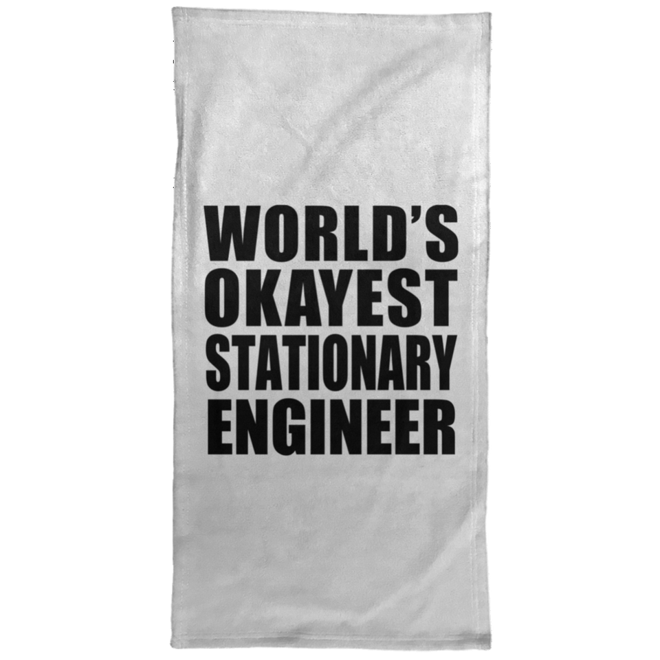 World's Okayest Stationary Engineer - Hand Towel