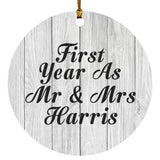 First Year As Mr & Mrs Harris - Circle Ornament F