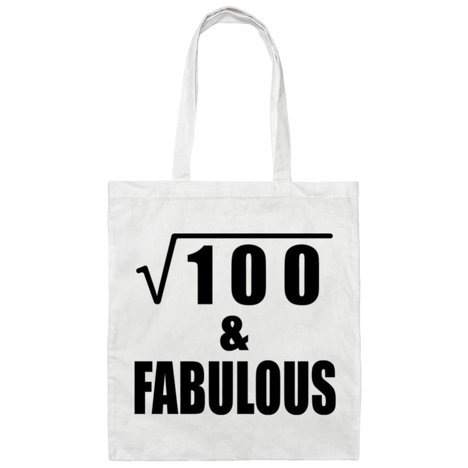 10th Birthday Square Root of 100 & Fabulous - Tote Bag White