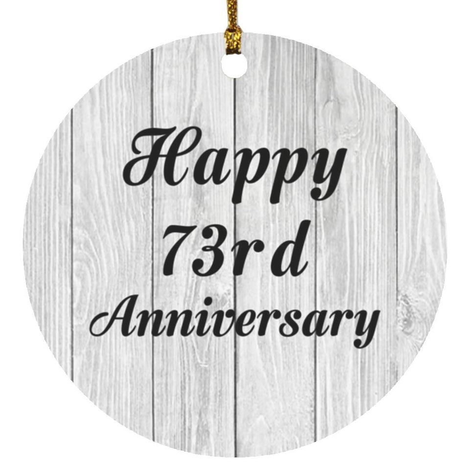Happy 73rd Anniversary - Circle Ornament F