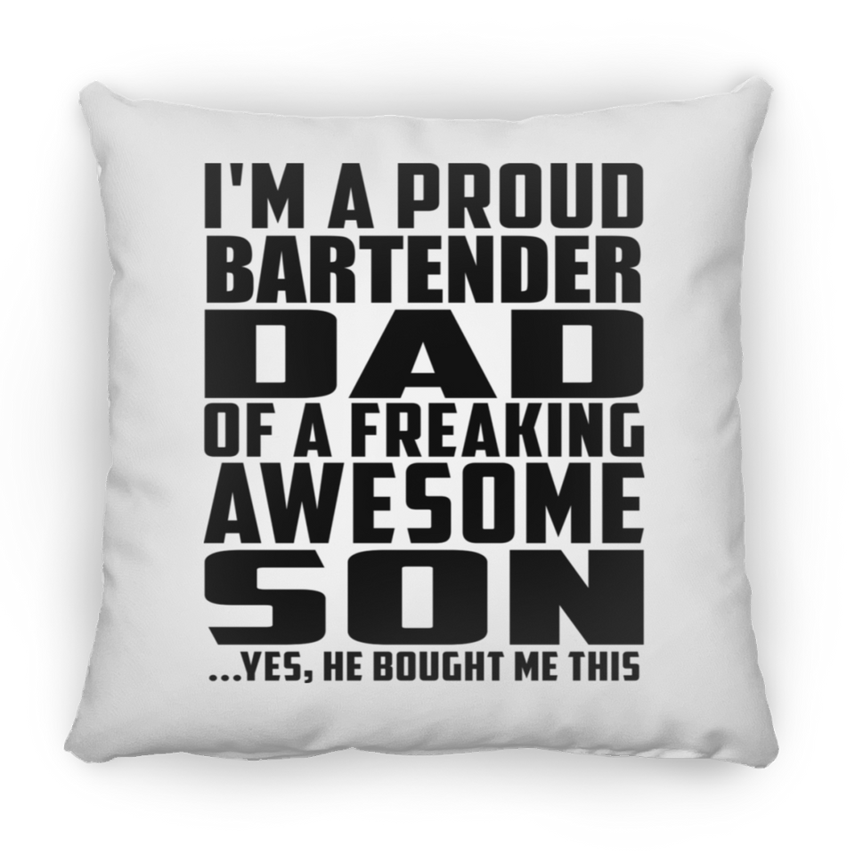 Proud Bartender Dad Of Awesome Son - Throw Pillow