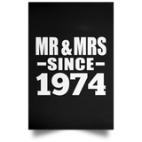 50th Anniversary Mr & Mrs Since 1974 - Poster Portrait