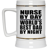 Nurse By Day World's Best Dad By Night - Beer Stein