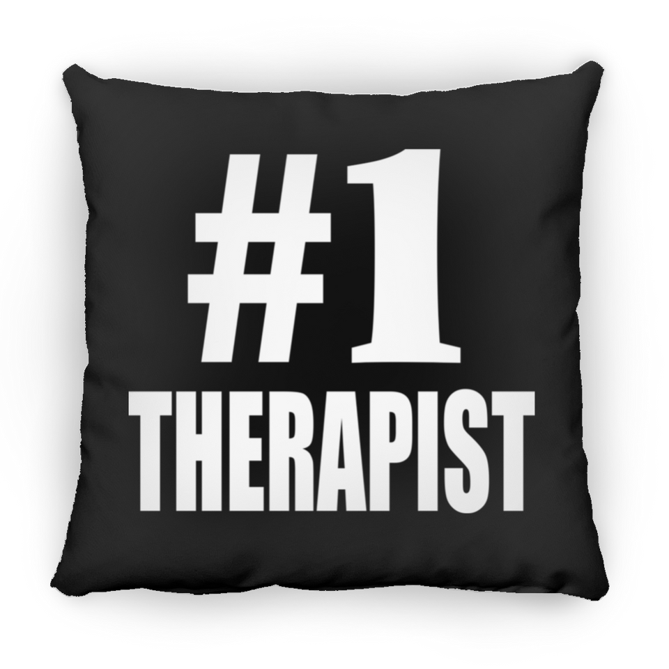 Number One #1 Therapist - Throw Pillow Black
