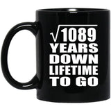 33rd Anniversary Square Root of 1089 Years Lifetime To Go - 11oz Coffee Mug Black