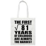 9th Birthday Square Root of 81 Years of Childhood - Tote Bag White