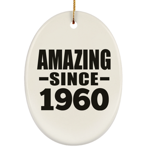 64th Birthday Amazing Since 1960 - Oval Ornament