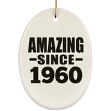 64th Birthday Amazing Since 1960 - Oval Ornament