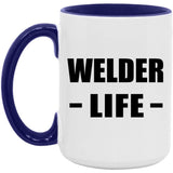 Welder Life - 15oz Accent Mug Purple