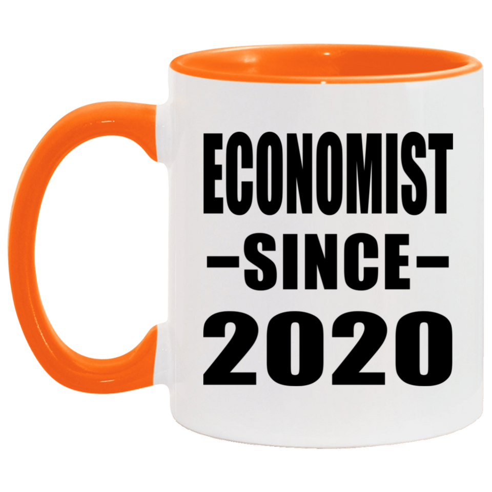 Economist Since 2020 - 11oz Accent Mug Orange