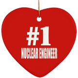 Number One #1 Nuclear Engineer - Heart Ornament