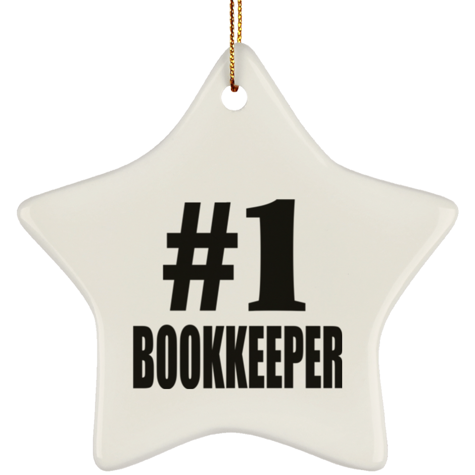 Number One #1 Bookkeeper - Star Ornament