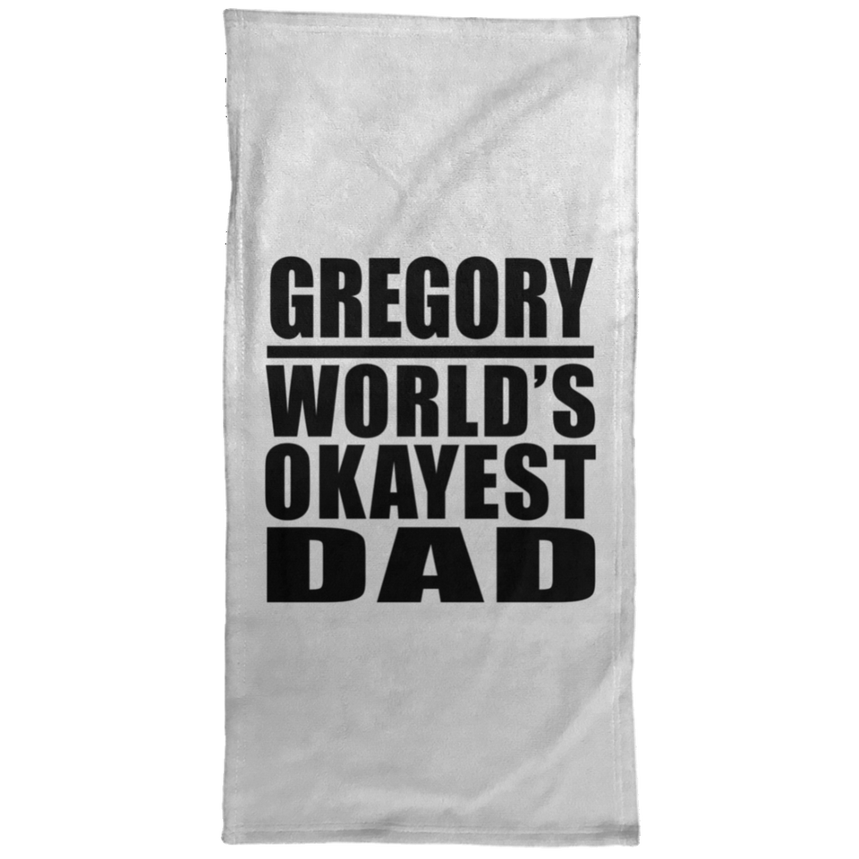 Gregory World's Okayest Dad - Hand Towel