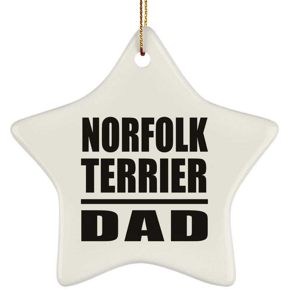 Norfolk Terrier Dad - Star Ornament