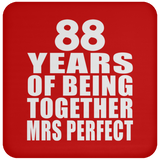 88th Anniversary 88 Years Of Being Mrs Perfect - Drink Coaster