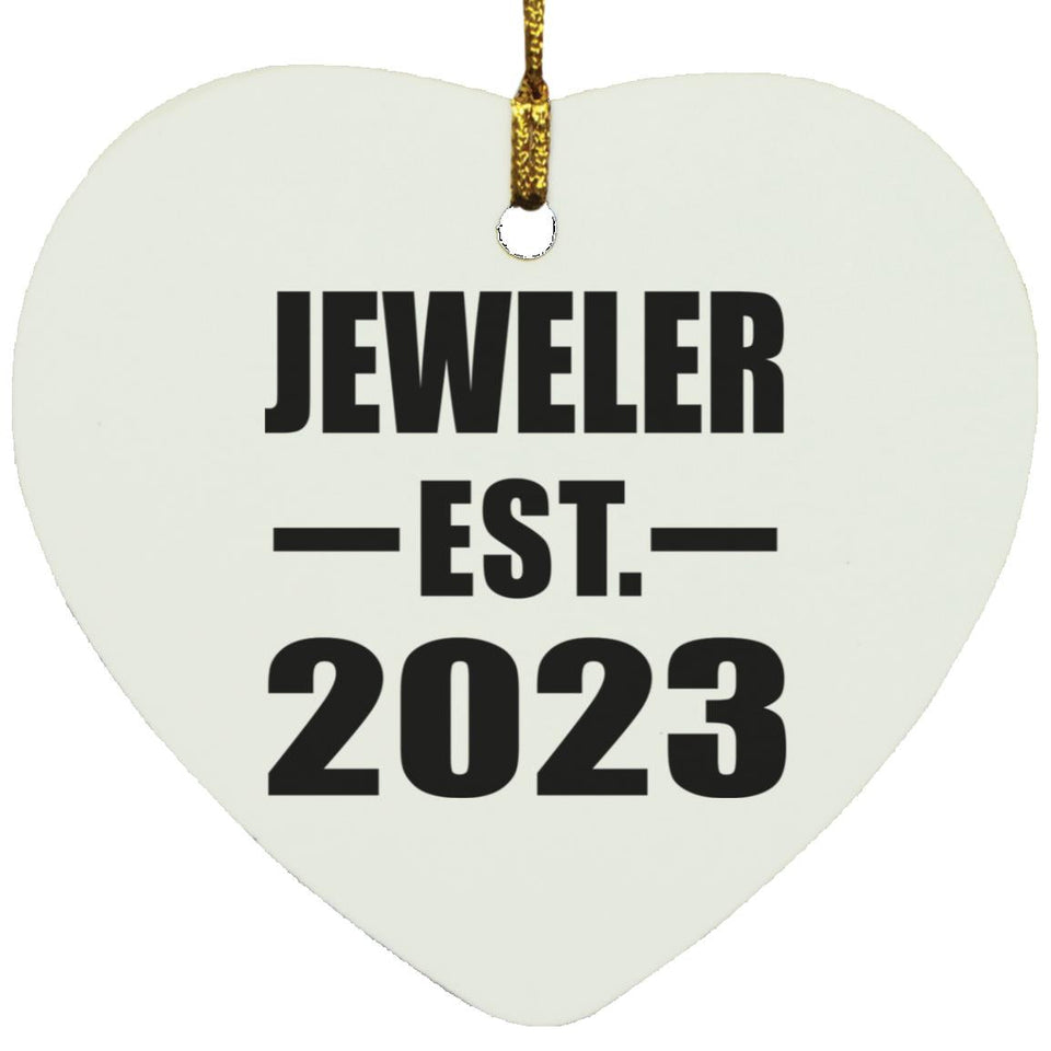 Jeweler Established EST. 2023 - Heart Ornament
