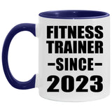 Fitness Trainer Since 2023 - 11oz Accent Mug Purple