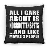 All I Care About Is Norrbottenspets - Throw Pillow Black