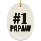 Number One #1 Papaw - Oval Ornament