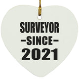 Surveyor Since 2021 - Heart Ornament