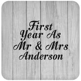First Year As Mr & Mrs Anderson - Drink Coaster F