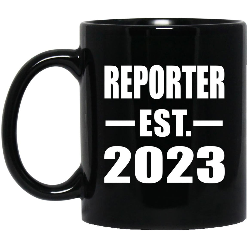 Reporter Established EST. 2023 - 11oz Coffee Mug Black