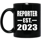 Reporter Established EST. 2023 - 11oz Coffee Mug Black