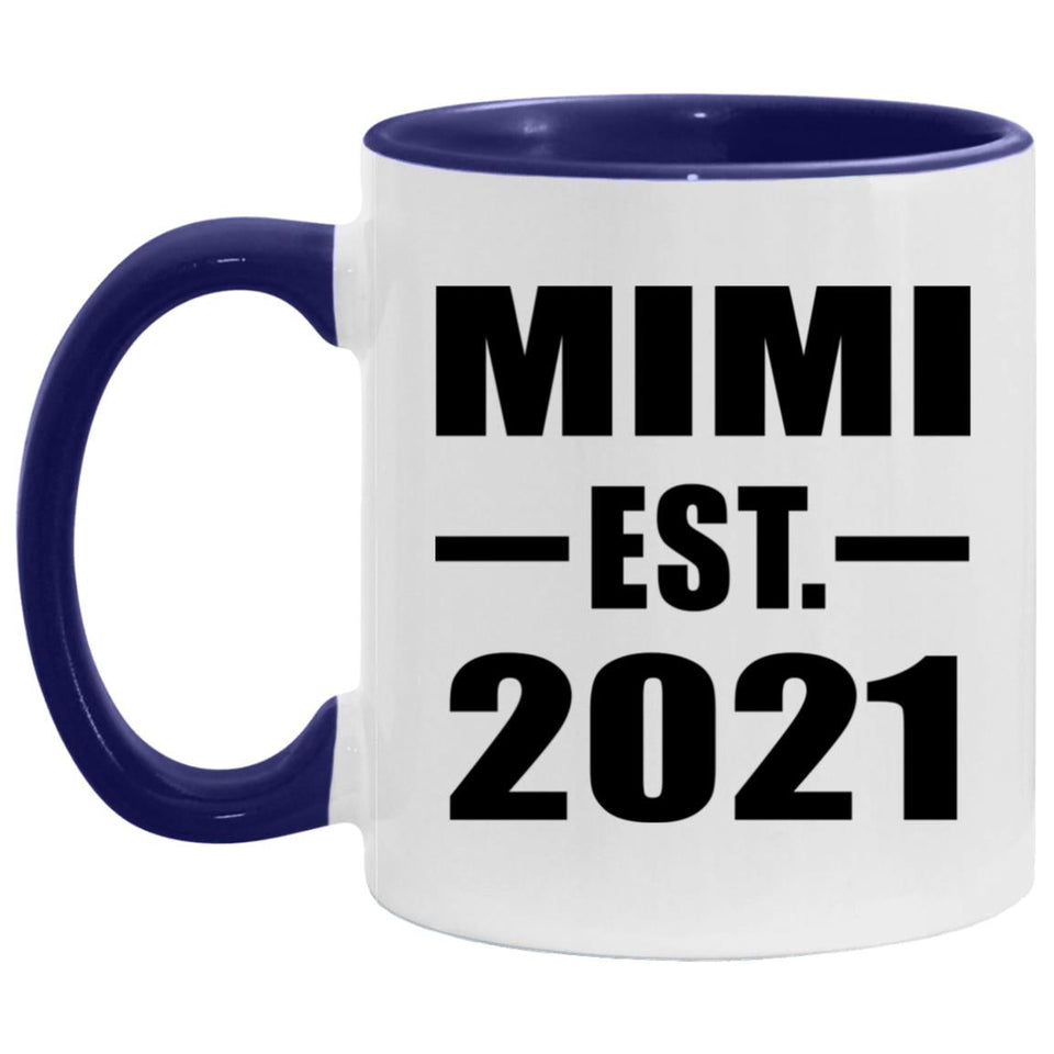 Mimi Established Est. 2021 - 11oz Accent Mug Purple