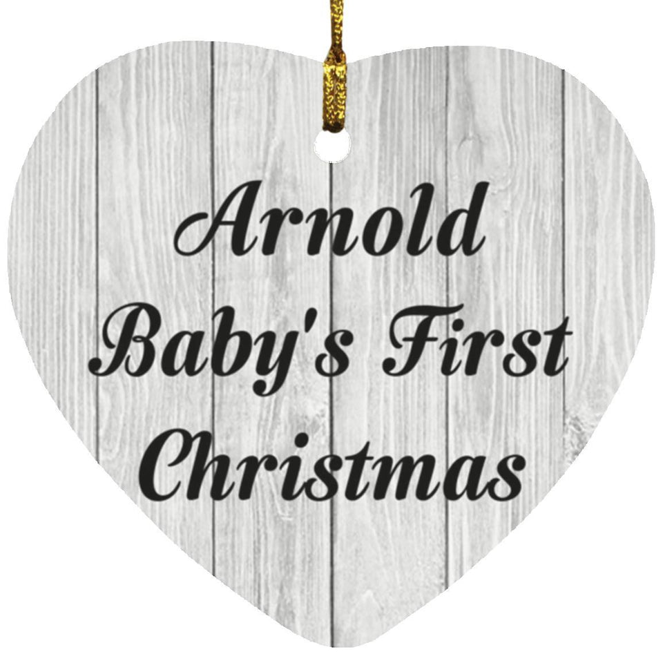 Arnold Baby's First Christmas - Heart Ornament F