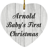 Arnold Baby's First Christmas - Heart Ornament F
