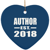 Author Established EST. 2018 - Heart Ornament