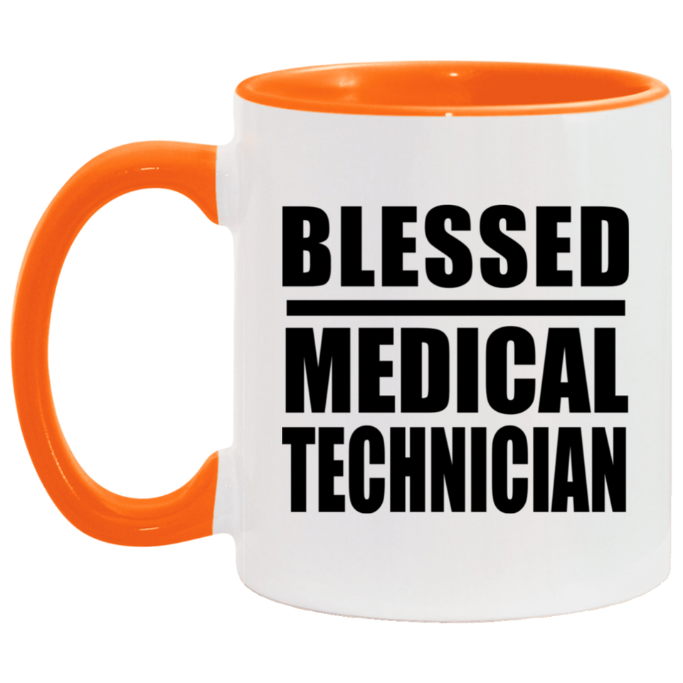 Blessed Medical Technician - 11oz Accent Mug Orange