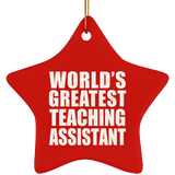 World's Greatest Teaching Assistant - Star Ornament