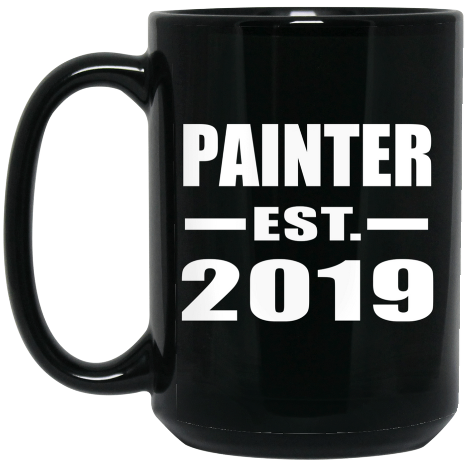 Painter Established EST. 2019 - 15oz Coffee Mug Black