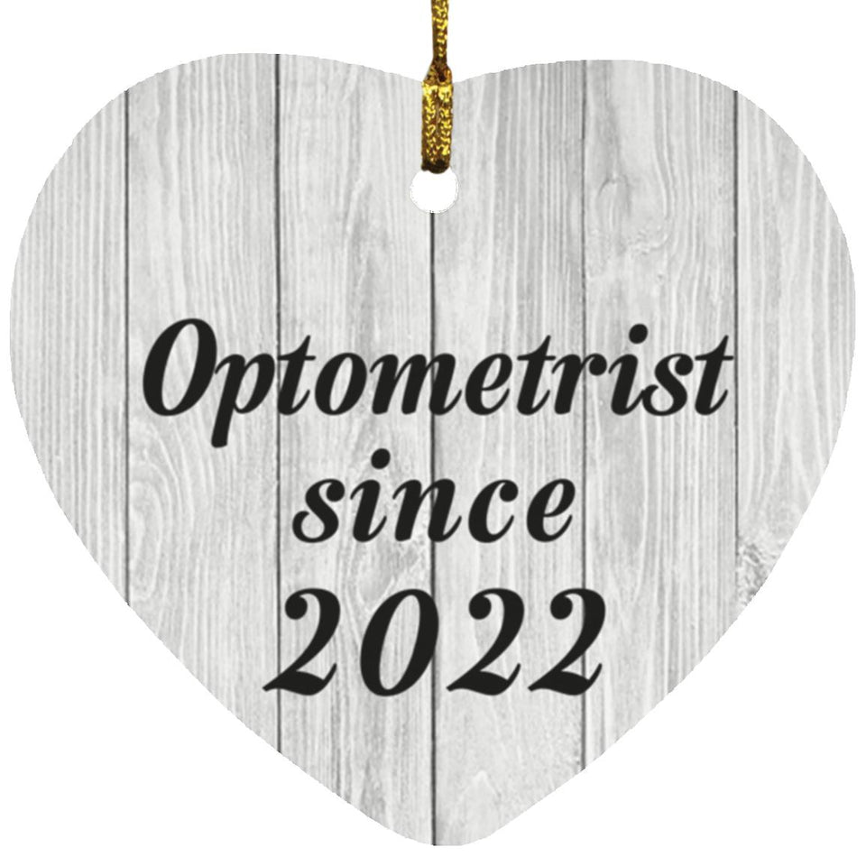 Optometrist Since 2022 - Heart Ornament F