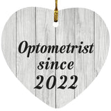 Optometrist Since 2022 - Heart Ornament F