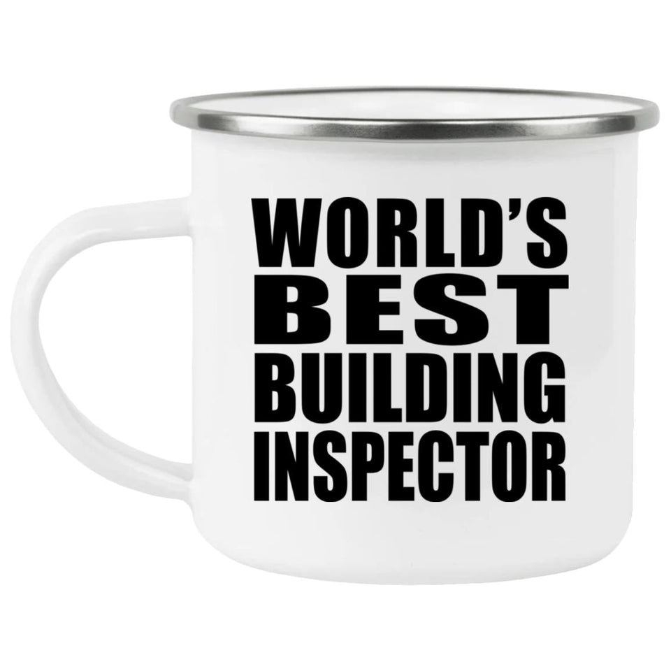 World's Best Building Inspector - 12oz Camping Mug