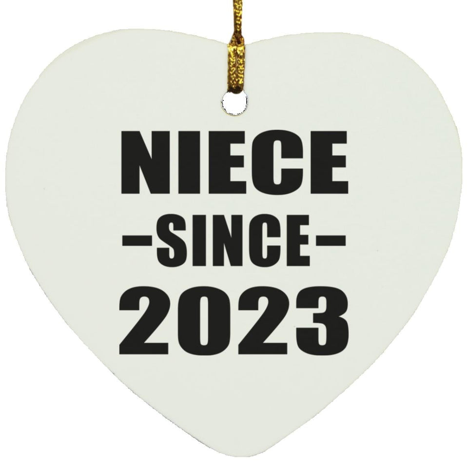 Niece Since 2023 - Heart Ornament