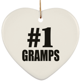 Number One #1 Gramps - Heart Ornament