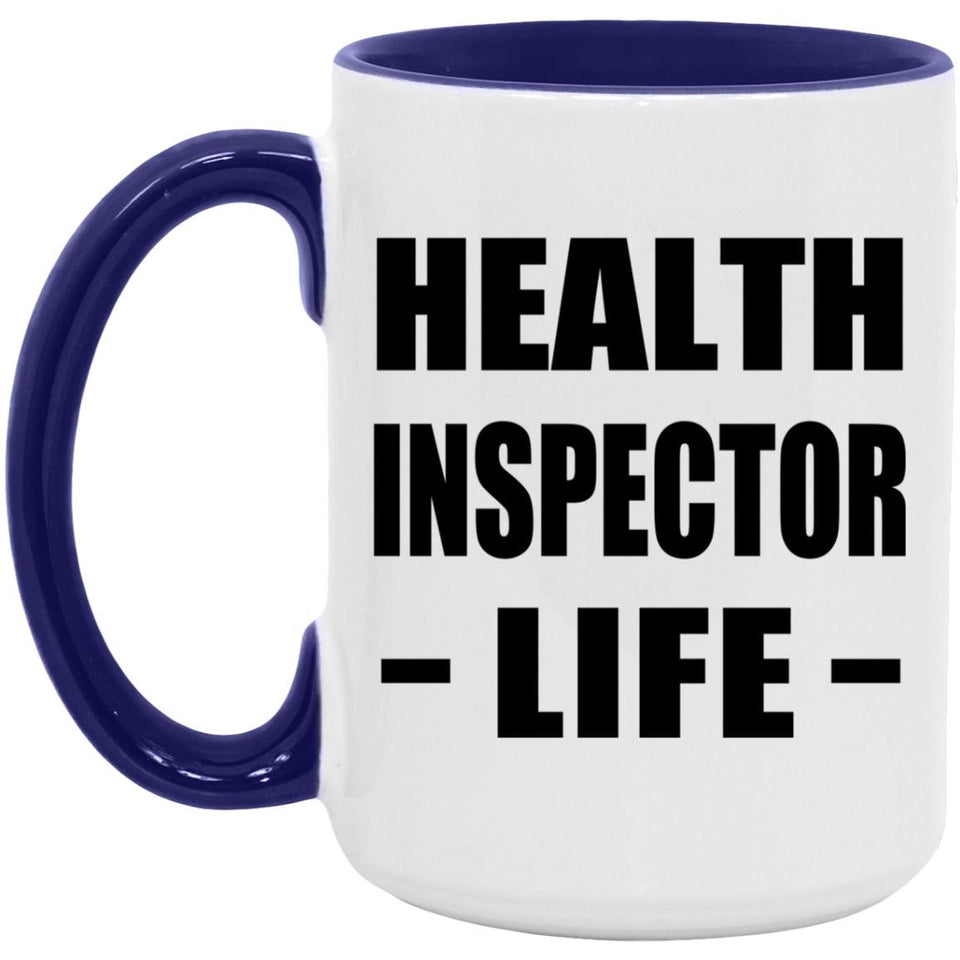 Health Inspector Life - 15oz Accent Mug Purple