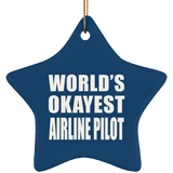 World's Okayest Airline Pilot - Star Ornament