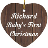 Richard Baby's First Christmas - Heart Ornament D