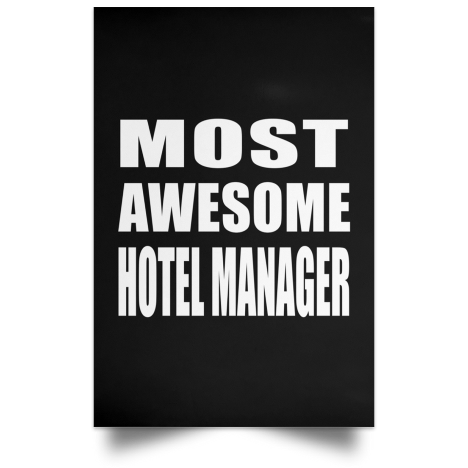 Most Awesome Hotel Manager - Poster Portrait