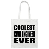 Coolest Civil Engineer Ever - Tote Bag White