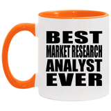 Best Market Research Analyst Ever - 11oz Accent Mug Orange