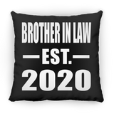 Brother In Law Established EST. 2020 - Throw Pillow Black