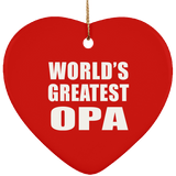 World's Greatest Opa - Heart Ornament
