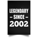 22nd Birthday Legendary Since 2002 - Poster Portrait